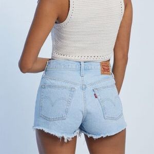 LEVI’s 501 light wash jean shorts